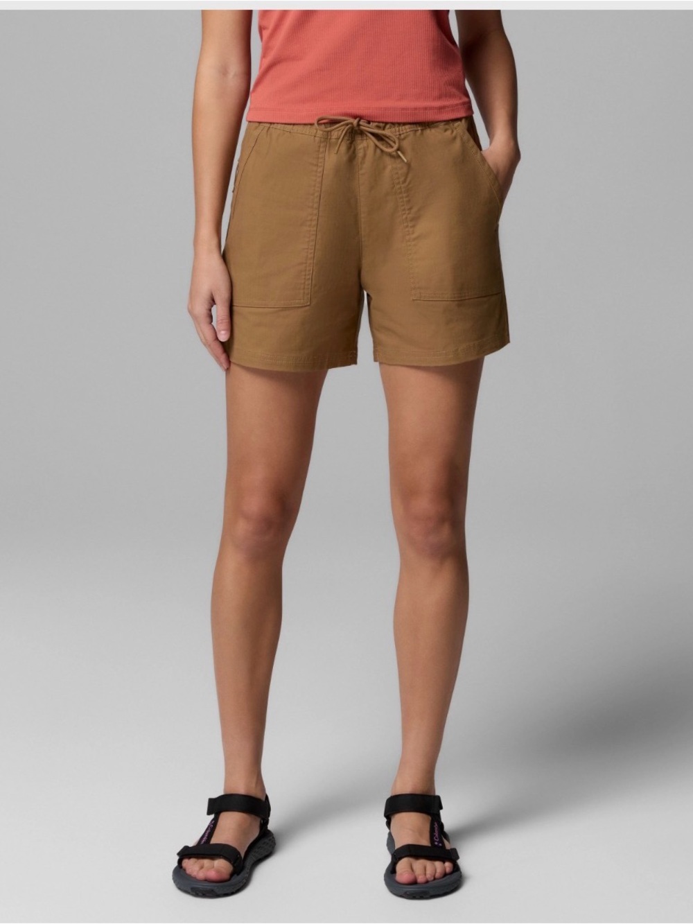 Columbia Women's ROC Ripstop Shorts pull on drawstring outdoor shorts medium